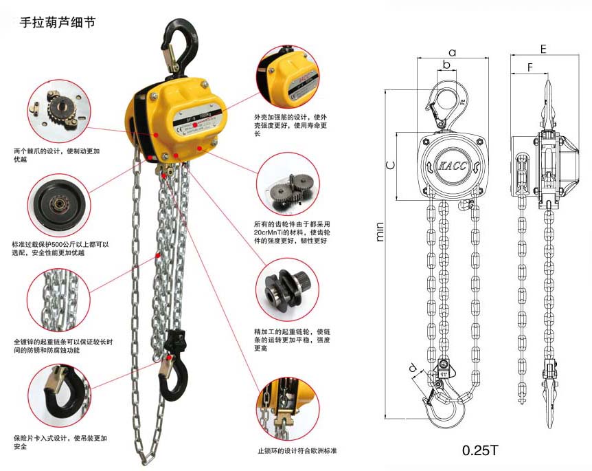 HS-V型手拉葫蘆細(xì)節(jié)及結(jié)構(gòu)圖 HS-V型手拉葫蘆細(xì)節(jié)及結(jié)構(gòu)圖